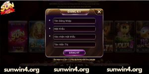 Chi tiết từng bước đăng ký tài khoản tại cổng game Sunwin