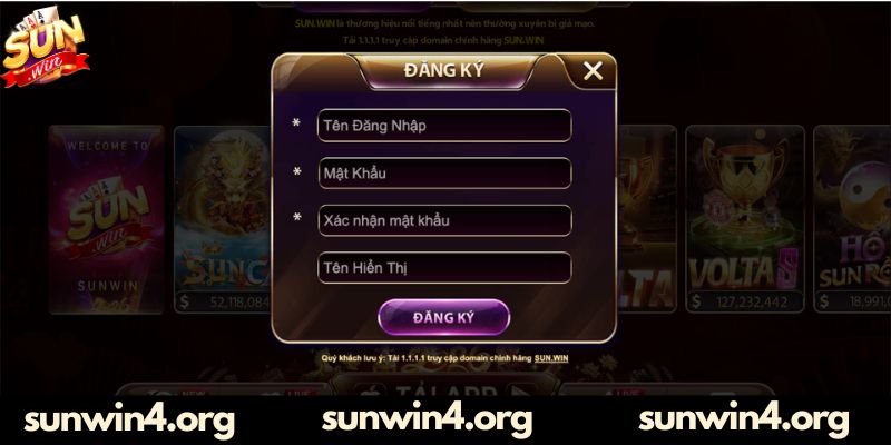 Chi tiết từng bước đăng ký tài khoản tại cổng game Sunwin